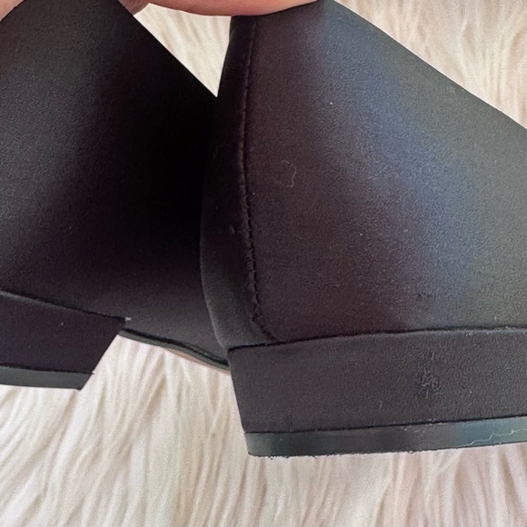 J Crew Black Pointy Toe Black Bow Flats - Picture 6 of 8